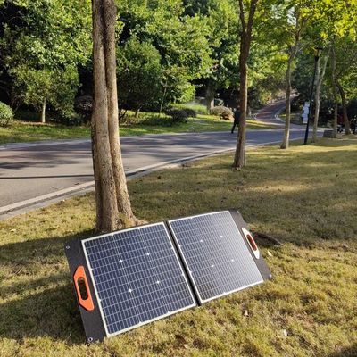 100W Panel Surya Fleksibel Hitam MSDS UN38.3 Panel Surya Lipat