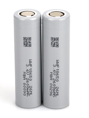 2600mAh Li Ion Baterai Silinder Terisi Ulang 18650 Li Ion Suhu Rendah