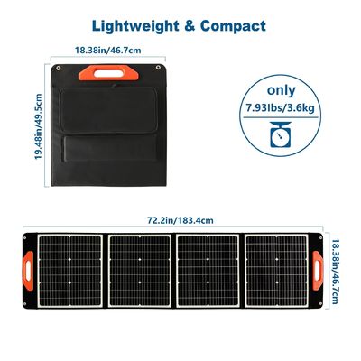 UB-120 Efisiensi Konversi 22,8% Panel Surya Silikon Monokristalin 120W Lipat