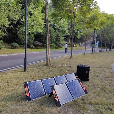 Generator panel surya bersertifikat CE 120W Panel surya portabel untuk berkemah