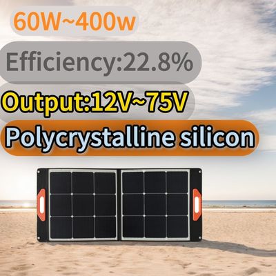 75W*4PCS Cells Black Foldable Solar Panels untuk kebutuhan pengisian di luar ruangan