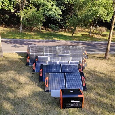 Panel Surya Lipat Kristal Tunggal 30W * 2PCS Generator Surya Untuk Rumah