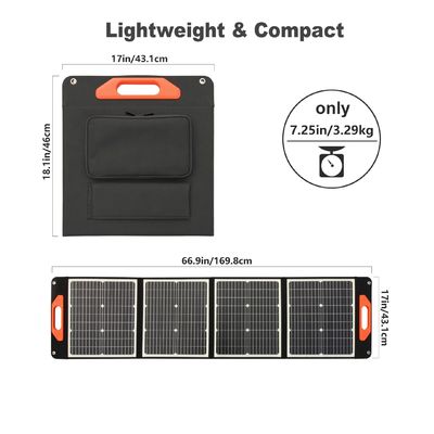 19V 5.3A Portable Folding Solar Panels MSDS Folding Up Solar Panels Untuk Camping