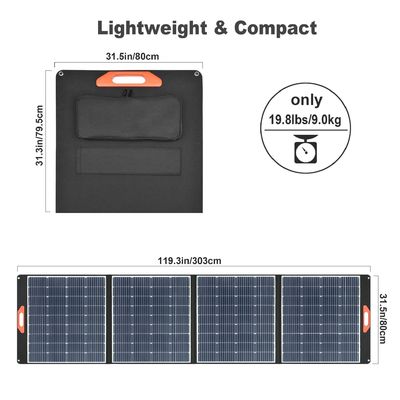 400W Professional Solar Panel Charger Foldable Portable Solar Panel dengan USB