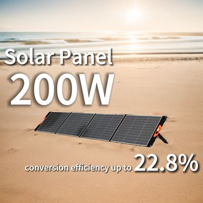 Ringan 5,15kg Hitam 200W Panel Surya Fotovoltaic dengan Efisiensi Konversi Tinggi