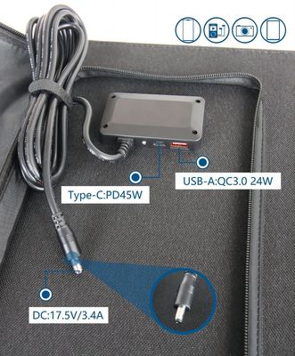 Dustproof/Waterproof 60W Monocrystalline Silicon Portable Solar Panel untuk Camping Station