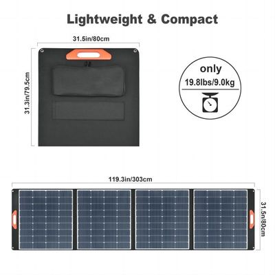 22Efisiensi Konversi 0,8% Panel Surya Portable untuk Smartphone Laptop Camping