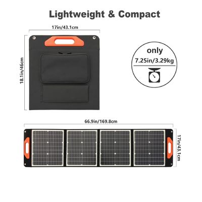 Kondisi 100W 17,7V Panel Surya Fleksibel untuk Pengecas Monocrystalline Silicon Material