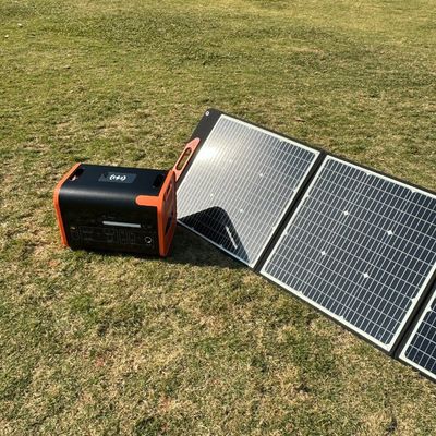 60W High- Hitam Ringan berat lipat panel surya dengan layanan purna jual dan High-