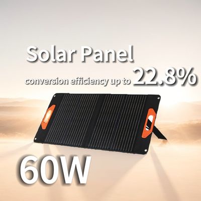 Panel Surya Mono kecil 60W 2.2kg Pengisi daya panel surya lipat