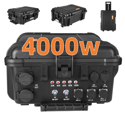 Stasiun Tenaga Surya Portable 4000W Power Lithium Battery Pull Rod untuk kebutuhan yang disesuaikan