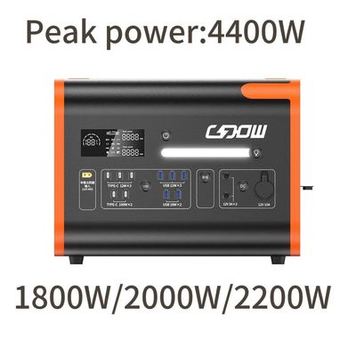Solar Panel Power Station 2200W Portable Generator dengan AC/DC 230V Output Power Bank