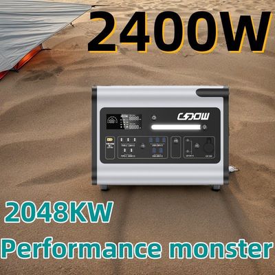 Sumber Daya Portable 2048wh 2000W Solar Power Station Permintaan dan Sampel yang Disesuaikan