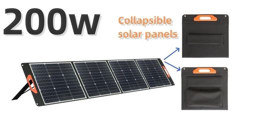 CE Monocrystalline Silicon Solar Panel 200W Untuk Stasiun Listrik Portable
