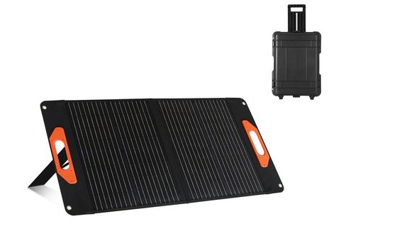 Panel Surya Kristal Hitam 100W Sel Surya Silikon Kristalin Tunggal
