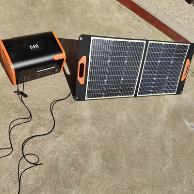 Panel Surya Kristal Hitam 100W Sel Surya Silikon Kristalin Tunggal
