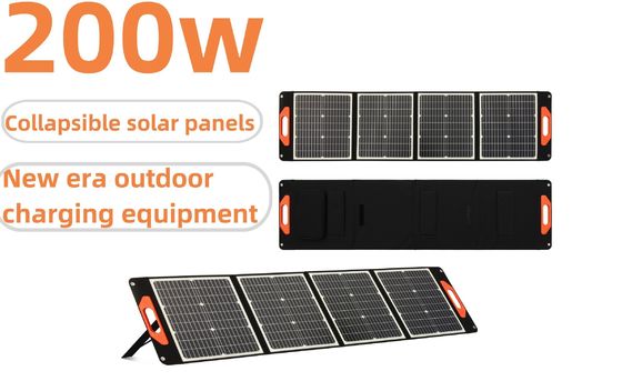 Panel Surya Lipat 200W Silikon Monokristalin Ideal untuk Rumah Kemping Luar Ruang