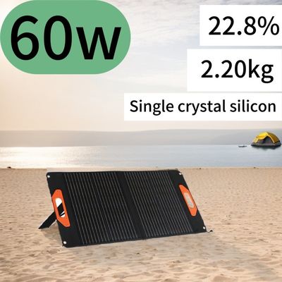 60W Waterproof Panel Surya Untuk Camping Sustainable Charging