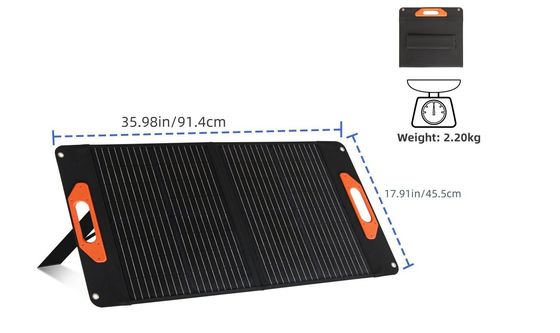 60W Waterproof Panel Surya Untuk Camping Sustainable Charging