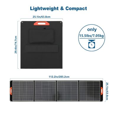 300W Lapisan Camping Panel Surya Sel Monokristalin Sistem Rumah Kecil