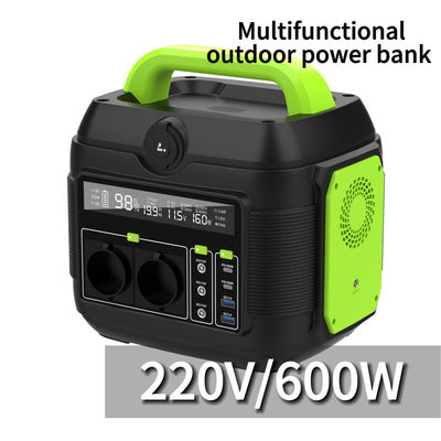 Stasiun Pasokan Listrik Surya 220V 600W Outdoor Camping untuk Pengecas Darurat dan Penyimpanan Energi