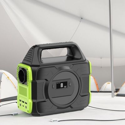 High Power 300W Solar Mobile Power Outdoor Camping RV Power Station Terungkap 225*120*215mm