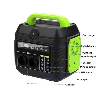 600W 576wh Portable Power Station Daur Ulang Outdoor Solar Generator