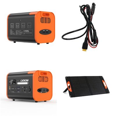Oranyeu Hitam 2000W Solar Power Generator Dengan Baterai Penyimpanan