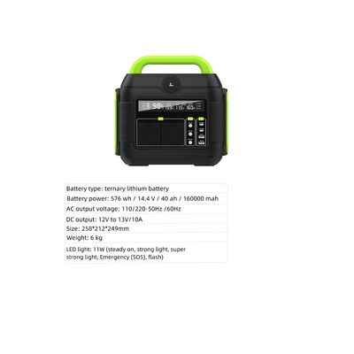 MPPT Stasiun Listrik Portable Yang Senyap Generator Surya 600W Dengan Baterai Litium