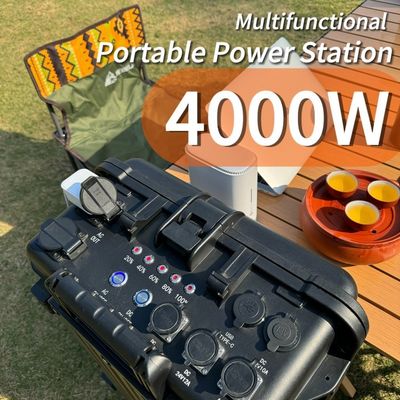 4000W Solar Backup Generator Portable Power Station Dengan Lampu Tampilan