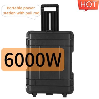 6000W Multifungsi Outdoor Portable Solar Generator dengan AC Output Current 15A Max
