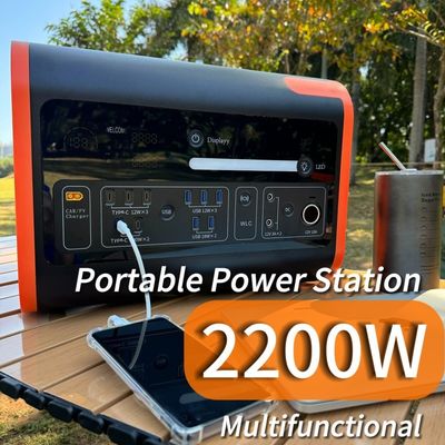 Stasiun listrik penyimpanan energi portabel 2200W cadangan daya darurat Permintaan khusus