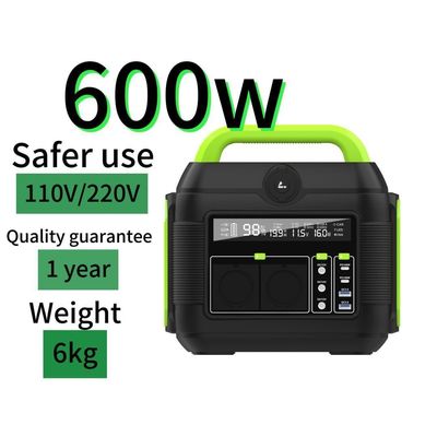 6kg Power Station Portable 576wh Mini Solar Generator Hitam Hijau