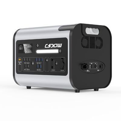 Stasiun Tenaga Surya 220V AC Output Portable Power Supply Hitam Frekuensi Output 50/60Hz