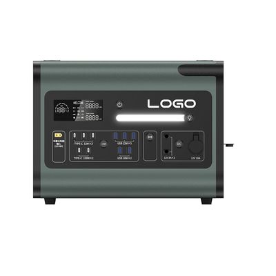 Stasiun listrik portabel 2200W Sumber daya darurat luar dengan gelombang sinus murni 220V