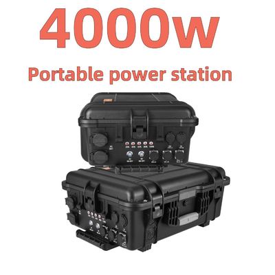 Adaptor AC Mode Pengisian Hitam Warna 4000W Solar Generator untuk pembangkit listrik darurat