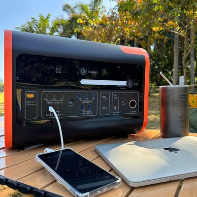 Generator portabel 2200W dengan AC/DC 230V Output Power Bank dan Wireless Charging 15W
