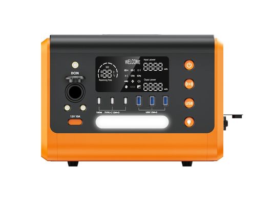 600W Solar Power Station Portable High Power AC Supply dengan 12W*3 USB Output dan HT06