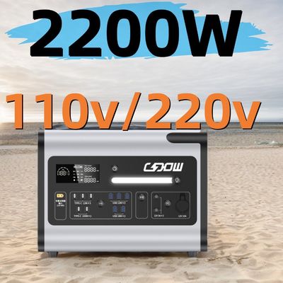 2000W pembangkit listrik tenaga surya untuk darurat keluarga Baterai LiFePO4 dan perlindungan BMS yang aman