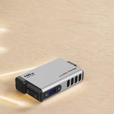 Stasiun listrik portabel 150W Daur ulang dan pengisian cepat Standby Penyimpanan energi surya