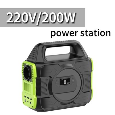 Stasiun Listrik Portable 200W Solar Generator Lithium Battery Supply Power Bank S2X-173