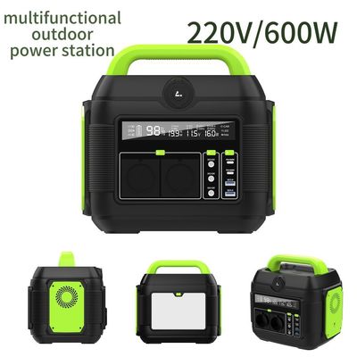 Baterai Lithium 600W Daya Surya Luar Ruang Energi Penyimpanan Portable Power Bank