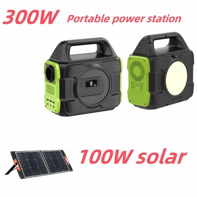 EU AC Socket Kompatibel Semua 300W Portable Solar Power Station dengan Lithium RV Battery