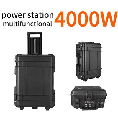 Stasiun listrik panel surya lipat dengan kapasitas besar 4000W dan adaptor pengisian 54V12A