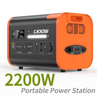 Stasiun listrik portabel 2200W dengan LiFePO4 Battery Container Inverter dan Solar Controller