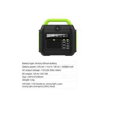 Generator surya 600W dengan lampu LED Fungsi perlindungan sirkuit pendek