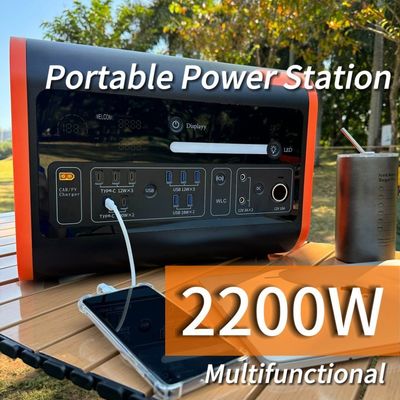 AC Output Gelombang Sine Pure 2200W/2048WH/40Ah Surya Generator Camping Station Daya Portabel