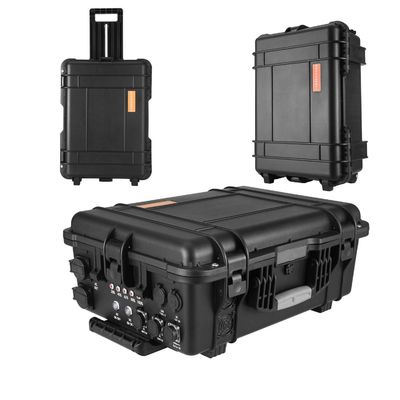 AC Output Socket Semua 100ah Lithium Iron Phosphate Baterai Hitam Solar Generator untuk darurat