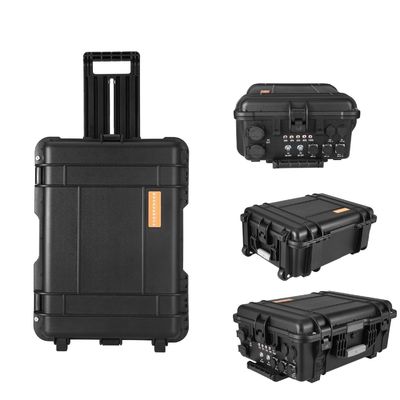 AC Output Socket Semua 100ah Lithium Iron Phosphate Baterai Hitam Solar Generator untuk darurat