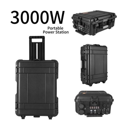 Stasiun listrik portabel cadangan daya darurat 3000W dengan kapasitas baterai 48V62.5ah